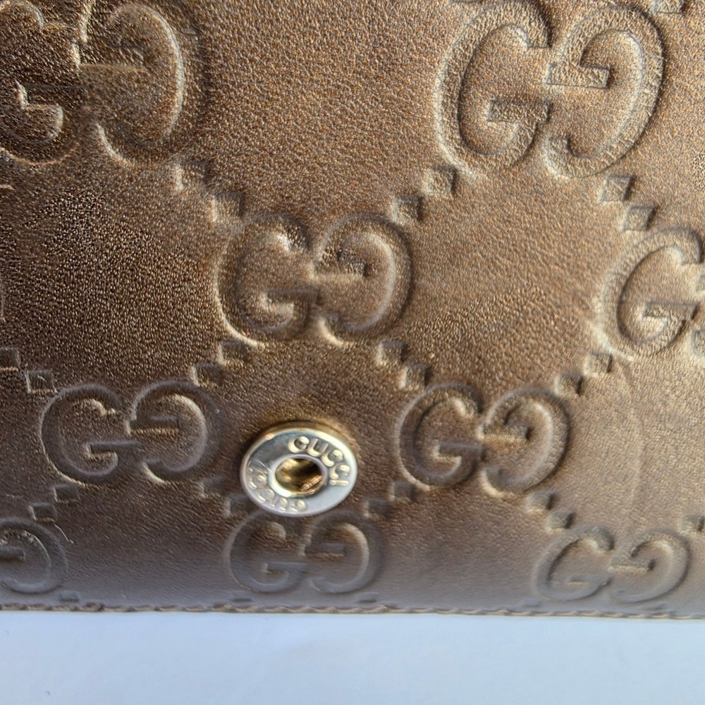 Gucci Embossed Brown Leather Wallet - Picture 3 of 9